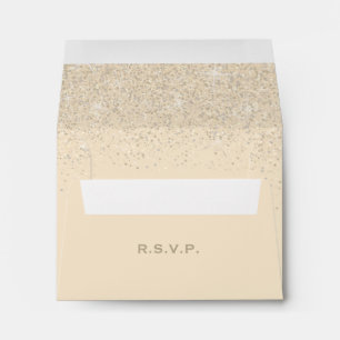 Modern Champagne Glitter Wedding, Response Envelopes