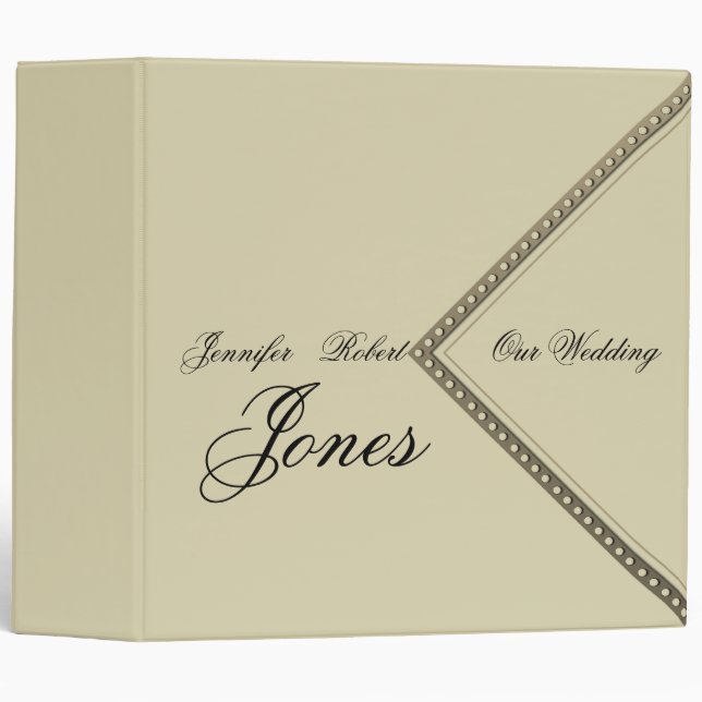 Modern Champagne Taste Wedding Planner Binder (Front/Spine)