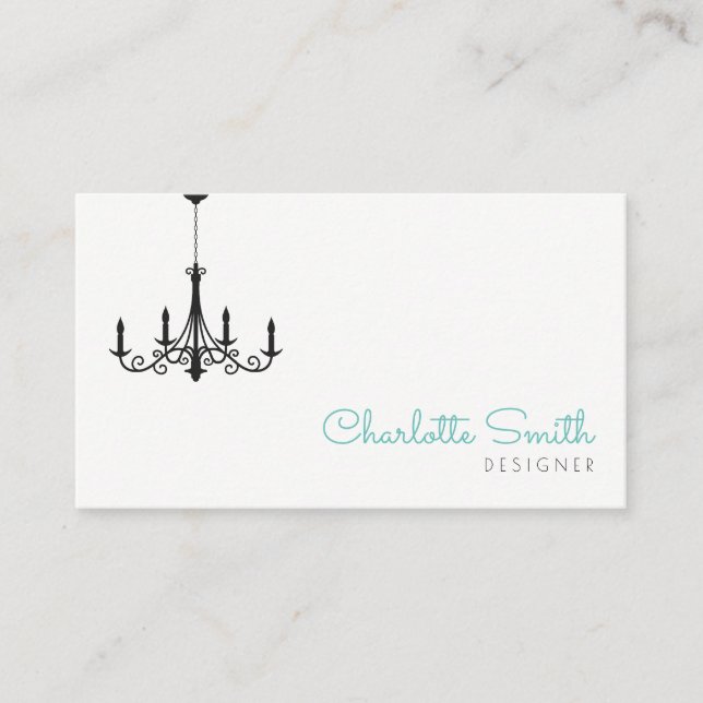 Modern Chandelier Business Card (Front)