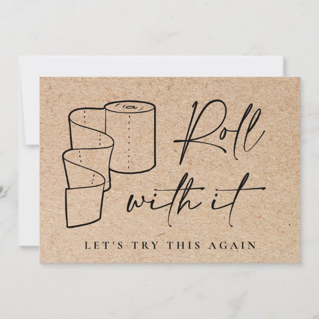 Modern Change of Date Postponed Cancelled Event Invitation (Front)