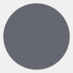 Modern Charcoal Grey  Plain Solid Colour Classic Round Sticker