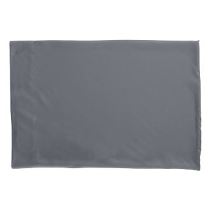 Modern Charcoal Grey Plain Solid Colour Pillowcase