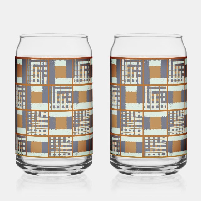 Modern Charcoal Squares Glass (Front)