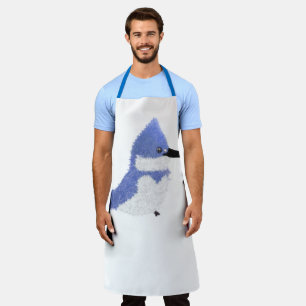 Modern charming belted kingfisher apron