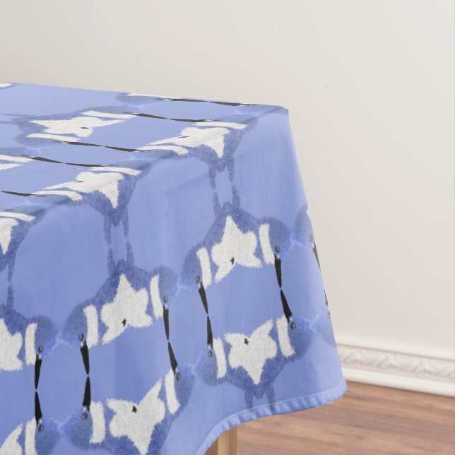 Modern charming belted kingfisher tablecloth (In Situ)