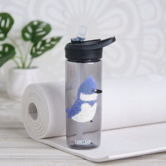 Modern charming belted kingfisher water bottle