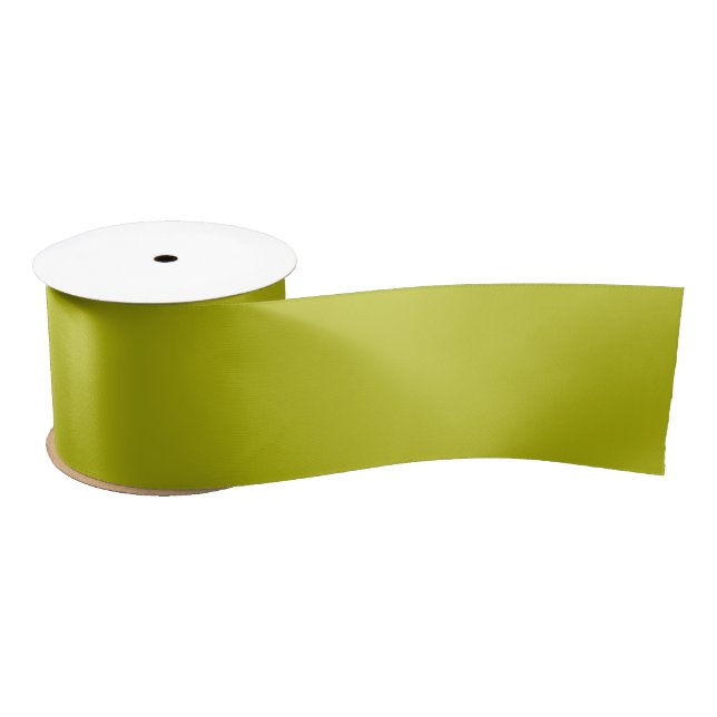 Modern Chartreuse Green Solid Plain Colour Satin Ribbon (Spool)