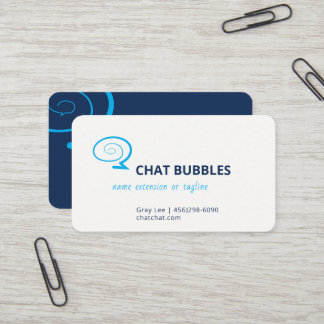 Modern Chat Bubble Logo | Editable Colour |  Business Card
