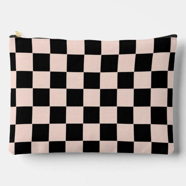 Modern Checked Accessory Pouch (Front)
