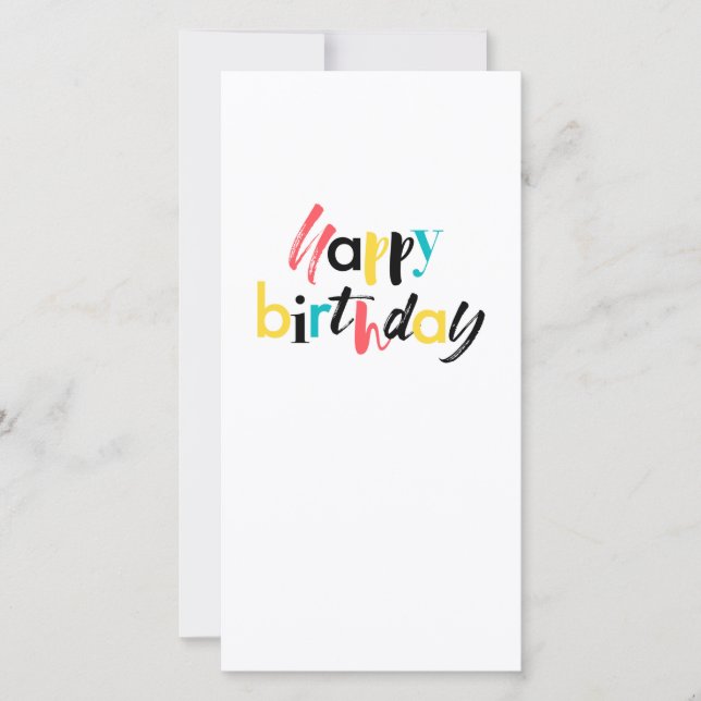 Modern, cheerful design of "Happy Birthday" (Front)
