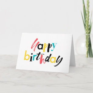 Modern, cheerful design of "Happy Birthday" Card