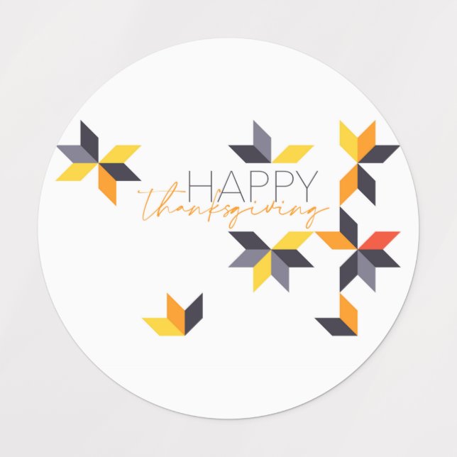 Modern, cheerful design of Happy Thanksgiving (Design 1)