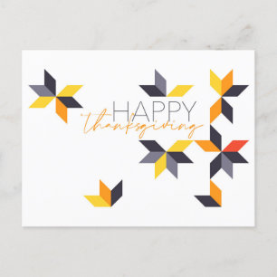 Modern, cheerful design of Happy Thanksgiving Holiday Postcard