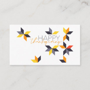 Modern, cheerful design of Happy Thanksgiving Place Card