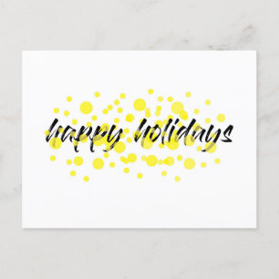 Modern, cheerful, fun graphic "Happy holidays" Holiday Postcard