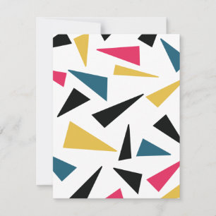 Modern, cheerful, fun, vibrant geometric pattern card