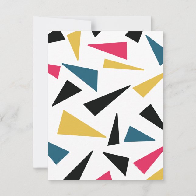 Modern, cheerful, fun, vibrant geometric pattern card (Front)