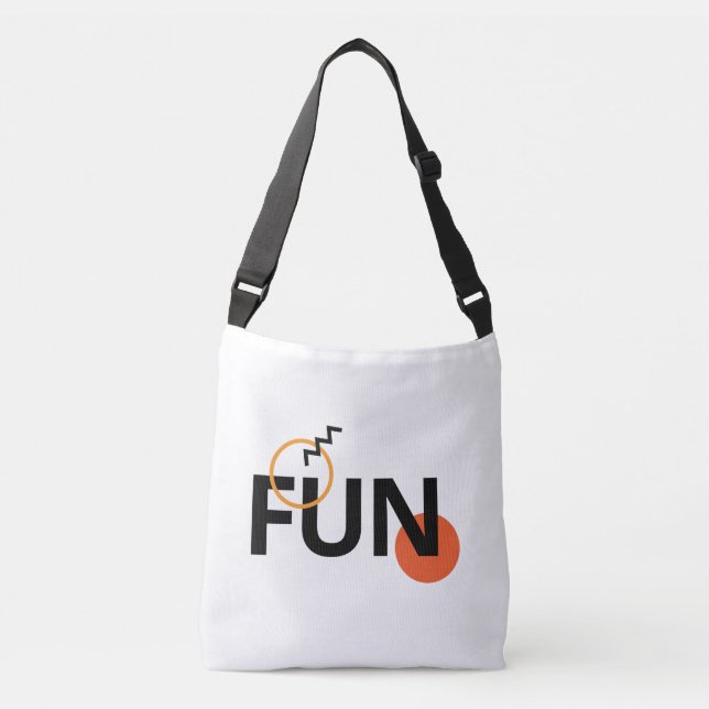 Modern, cheerful, lively, cool, trendy design Fun Crossbody Bag (Front)
