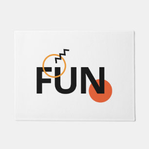 Modern, cheerful, lively, cool, trendy design Fun Doormat