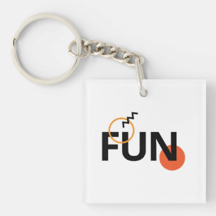 Modern, cheerful, lively, cool, trendy design Fun Keychain