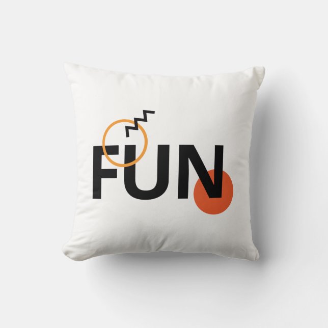 Modern, cheerful, lively, cool, trendy design Fun Throw Pillow (Front)