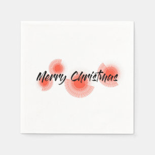 Modern, cheerful, playful design "Merry Christmas" Napkin