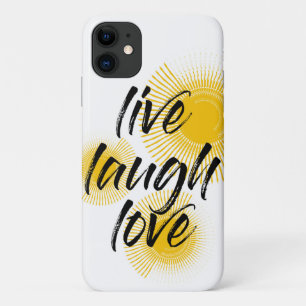Modern, cheerful, trendy design Live Laugh Love iPhone 11 Case