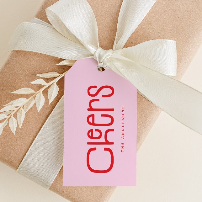 Modern Cheers' Personalized  Gift Tags (Creator Uploaded)