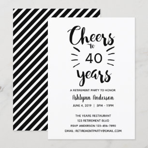 Modern Cheers to Retirement Invitation