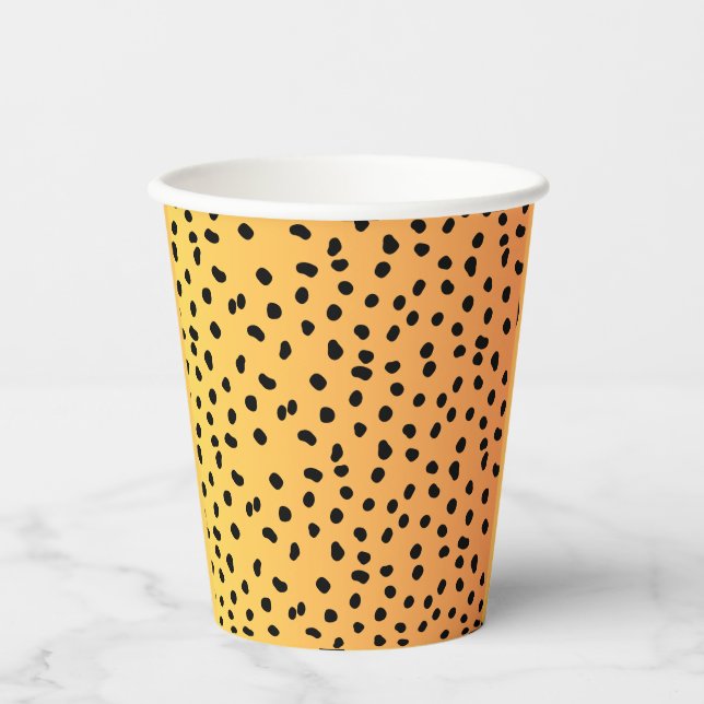 Modern Cheetah Print  Paper Cups (Front)