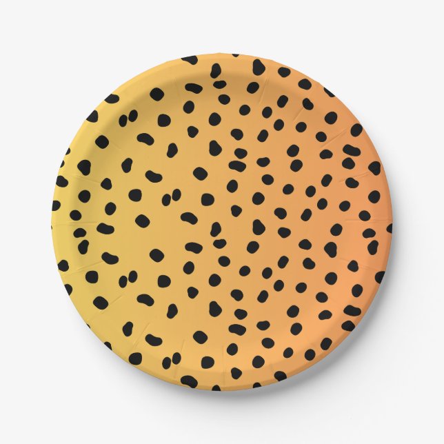 Modern Cheetah Print  Paper Plate (Front)