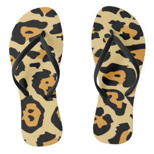 Modern Cheetah Spots Pattern Flip Flops