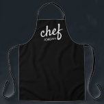 Modern Chef Script Type Name Personalized  Apron<br><div class="desc">Elevate the cooking experience with our Modern Chef Script Type Name Personalized Apron, a perfect gift for the culinary genius in your life. This custom apron is an ideal way to recognize and inspire anyone who is a whizz in the kitchen, whether they are a professional chef or a home...</div>
