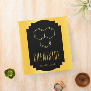 Modern Chemistry  3 Ring Binder with Custom Name