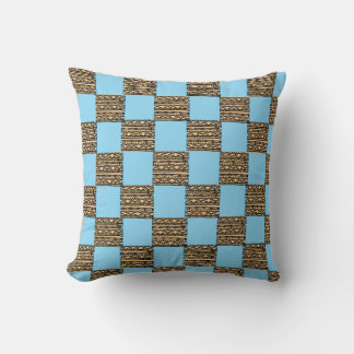 Modern Chequerboard Geometric pattern Throw Pillow
