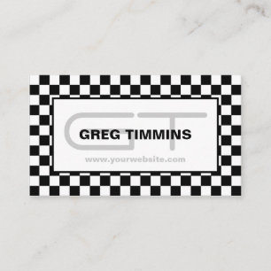 Modern Chequered Business Card