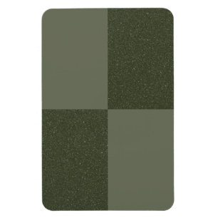 Modern Chequered Moss Green Magnet – Customizable