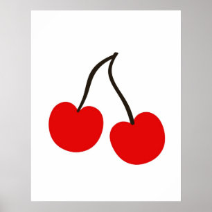 Modern Cherries print or poster for your kitchen