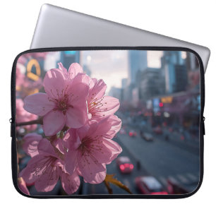 Modern Cherry Blossom Laptop Sleeve