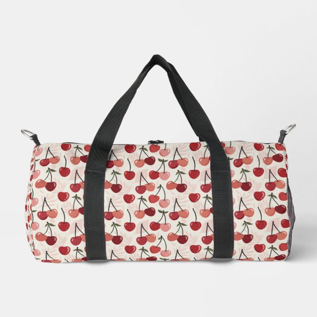 Modern Cherry Pattern Duffle Bag (Front)