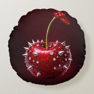 Modern Cherry  Round Pillow
