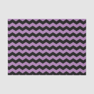 Modern Chevron Black and Purple Pattern  Tissue Paper