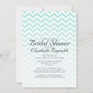Modern Chevron Bridal Shower Invitations