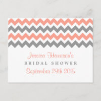 Modern Chevron Bridal Shower Recipe Cards