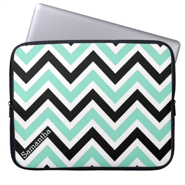 Modern Chevron Custom Laptop Bag (Front)