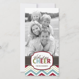 Modern Chevron Customizable Photo Card