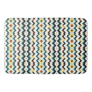 modern chevron Geometric pattern Bath Mat