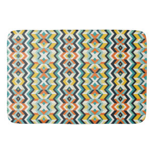 modern chevron Geometric pattern Bath Mat