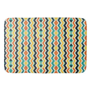 modern chevron Geometric pattern Bath Mat