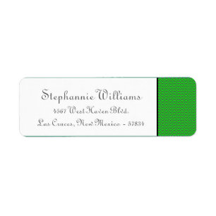 Modern Chevron Neon Green/Grey Return Label